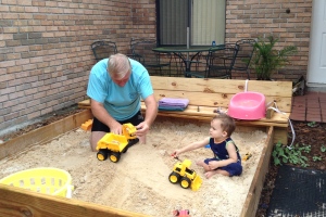 Grand Sandbox Fun -- Grandfather & Gabriel